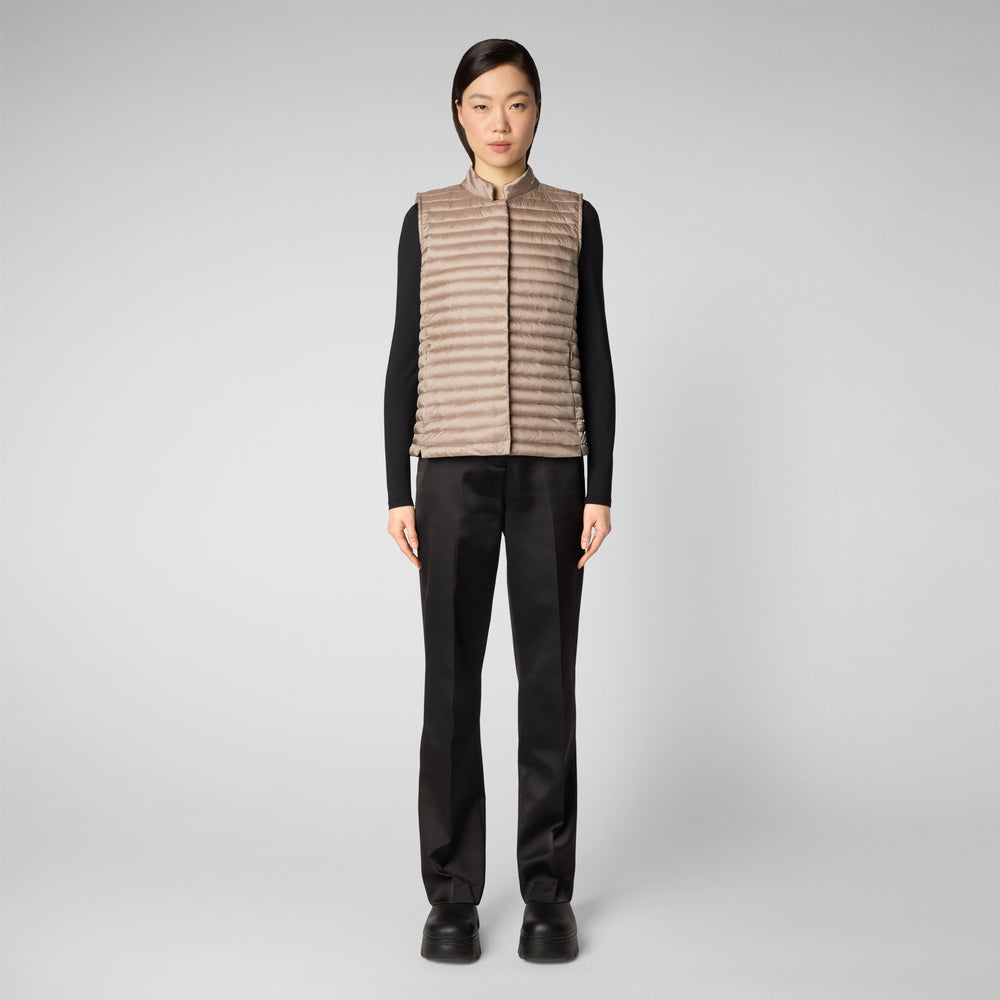 Save the duck Gilet trapuntato donna Aria grigio perla