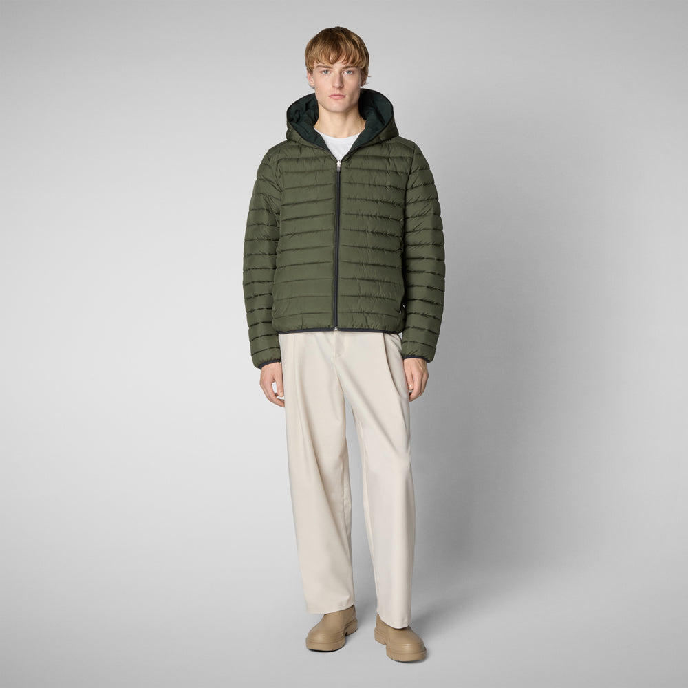 Save The Duck MAN'S ANIMAL FREE PUFFER JACKET EZRA VERDE NERO