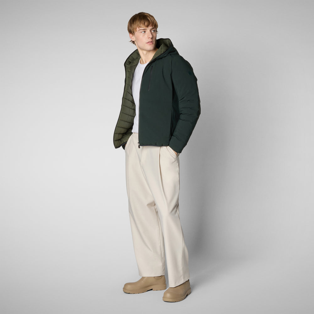 Save The Duck MAN'S ANIMAL FREE PUFFER JACKET EZRA VERDE NERO