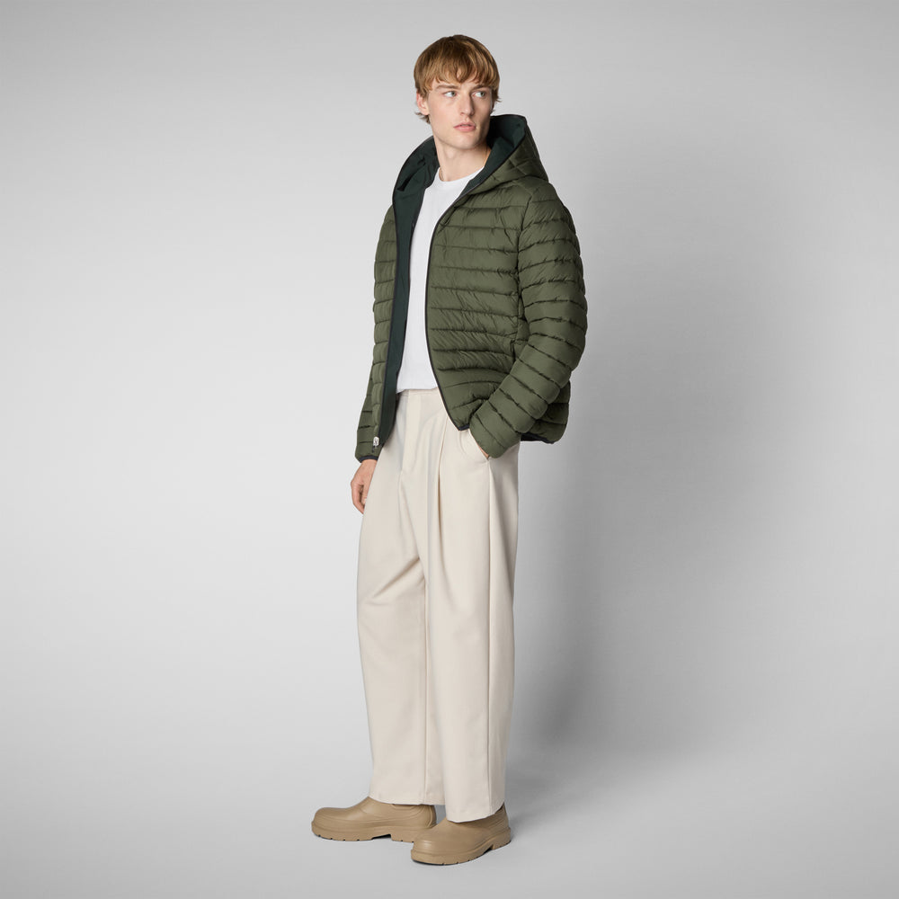 Save The Duck MAN'S ANIMAL FREE PUFFER JACKET EZRA VERDE NERO