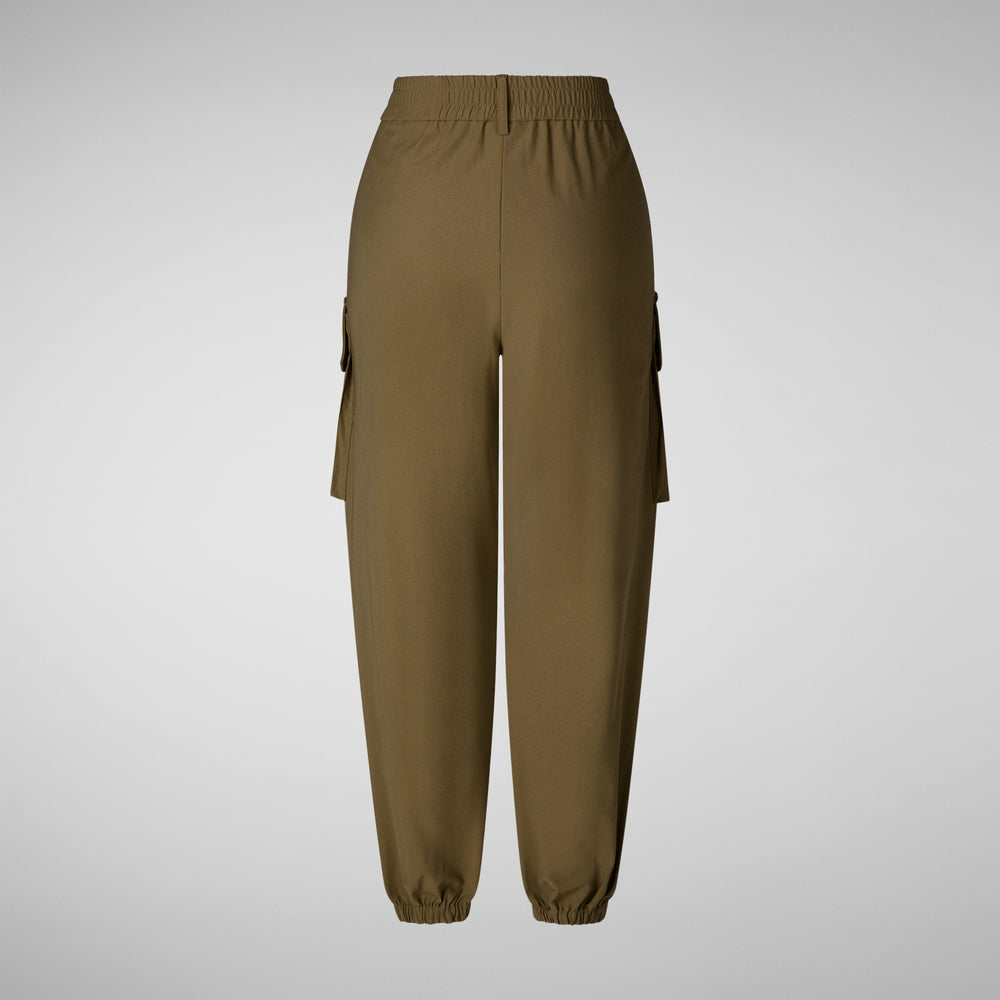 Save The Duck PANTALONI CARGO DONNA GOSY VERDE MUSCHIO