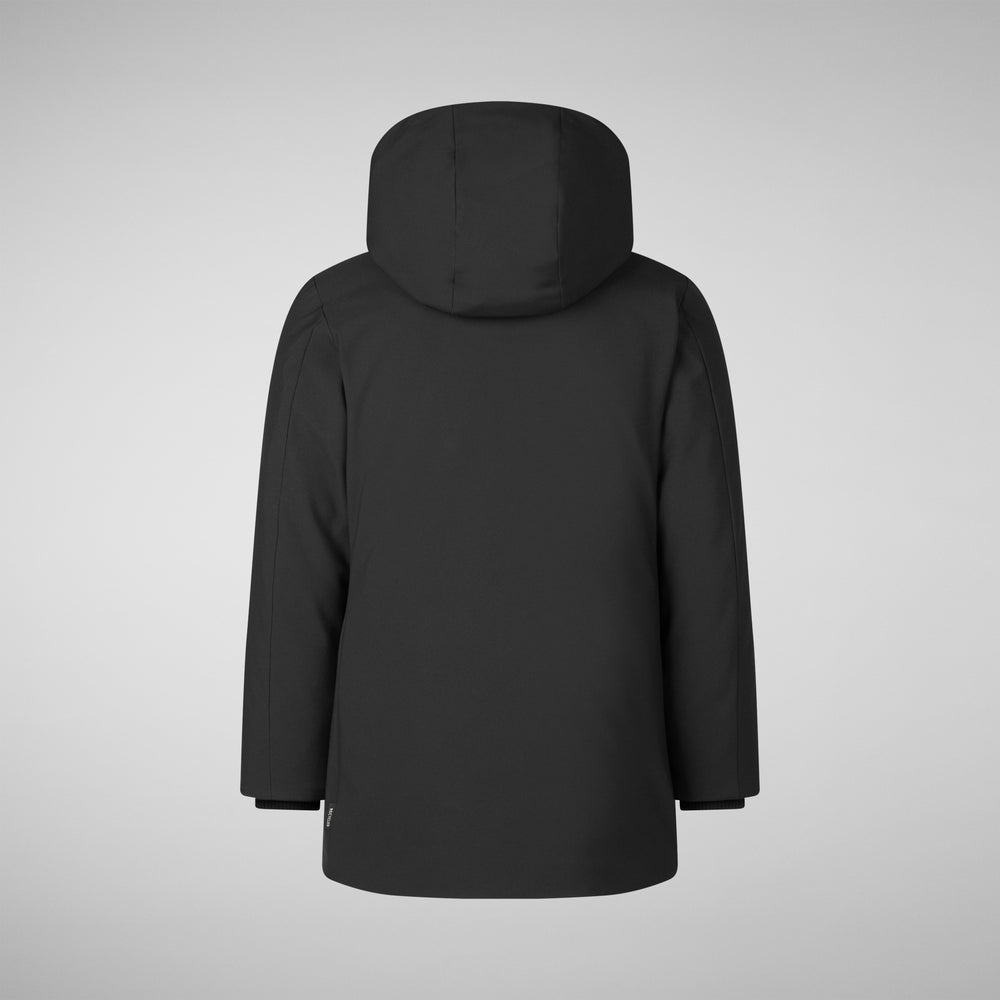 Save The Duck PARKA CON CAPPUCCIO BAMBINA ALLY NERO