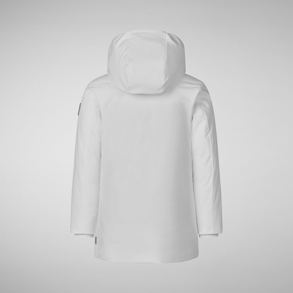 Save The Duck PARKA CON CAPPUCCIO BAMBINA ALLY WHITE