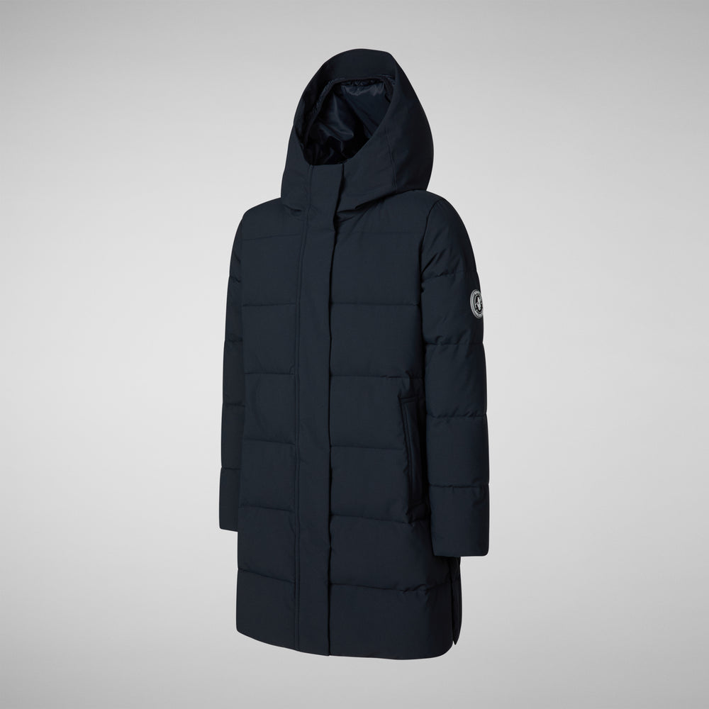 Save The Duck PARKA CON CAPPUCCIO BAMBINA SELENE BLU NERO
