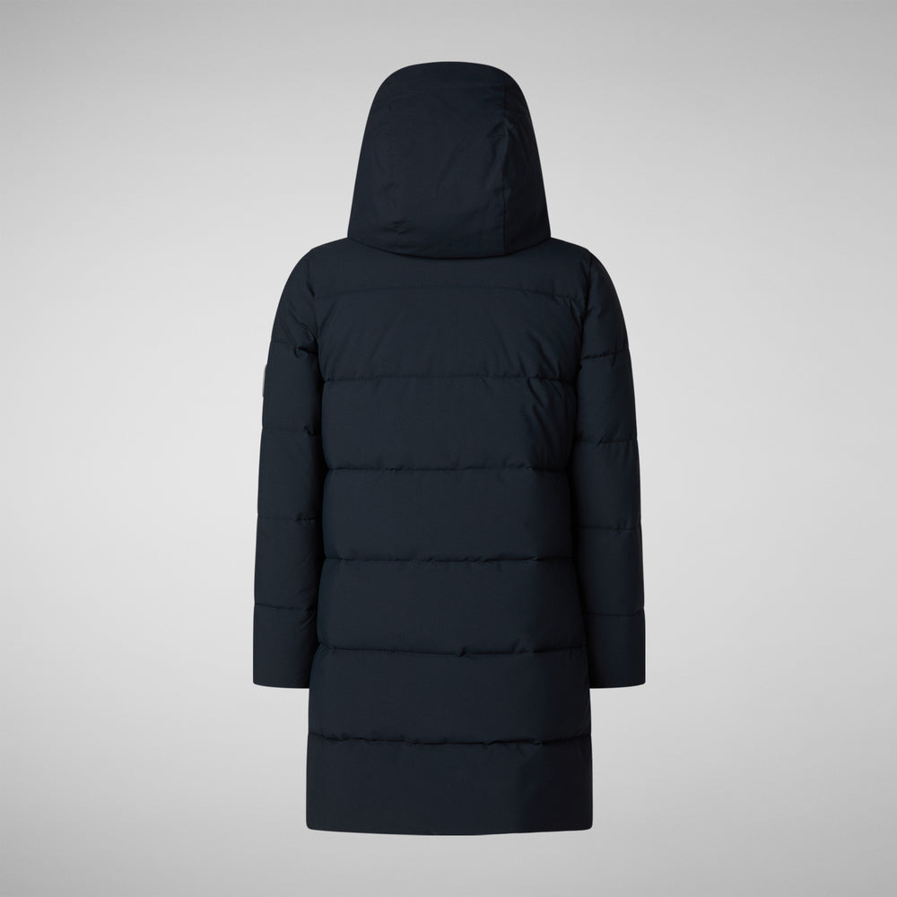 Save The Duck PARKA CON CAPPUCCIO BAMBINA SELENE BLU NERO