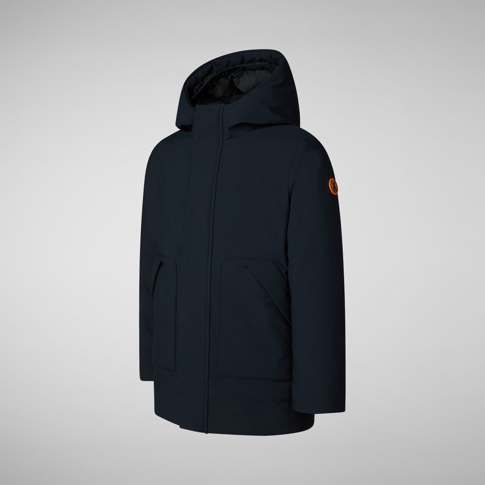 Save The Duck PARKA CON CAPPUCCIO BAMBINO ALBI BLU NERO