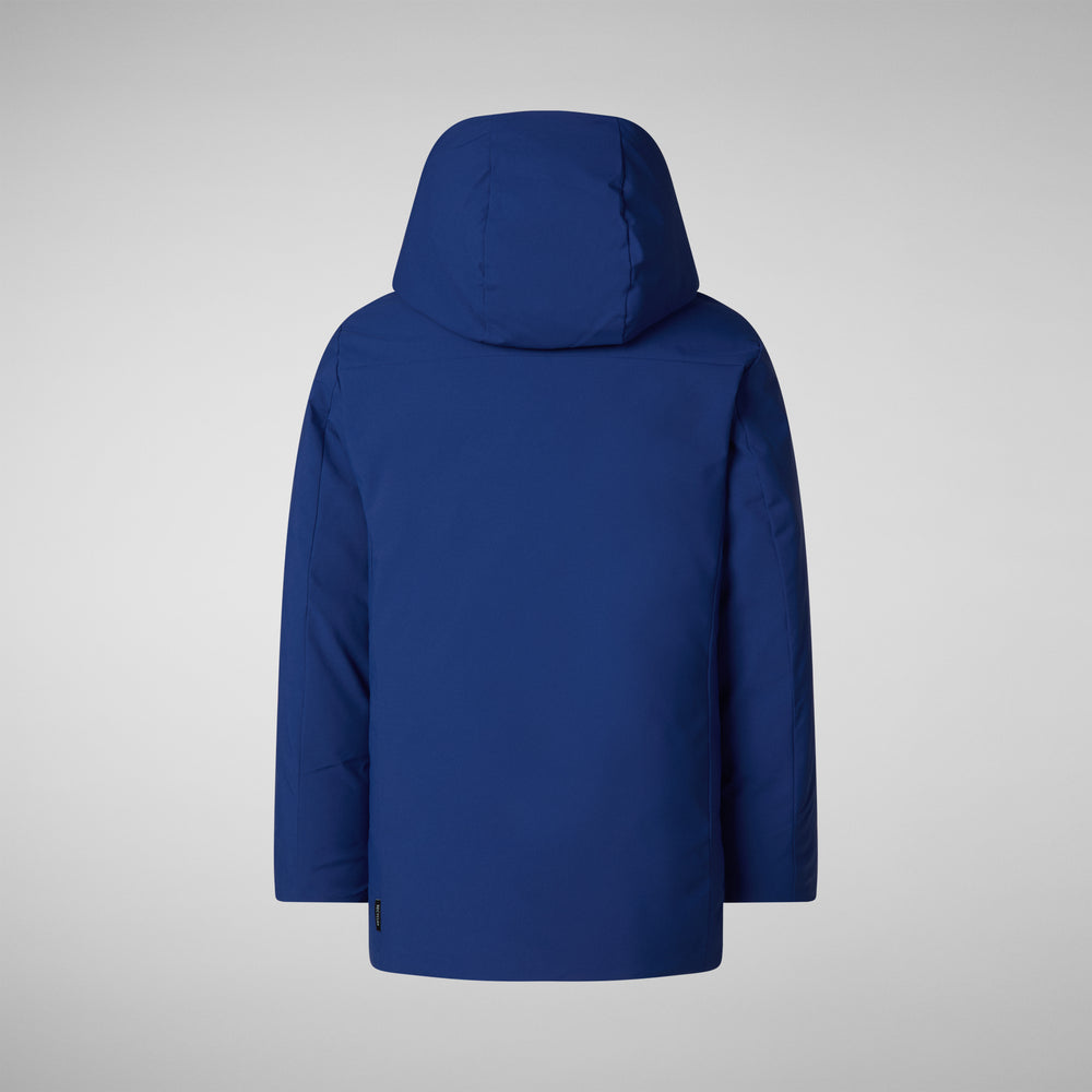 Save The Duck PARKA CON CAPPUCCIO BAMBINO ALBI ECLIPSE BLU