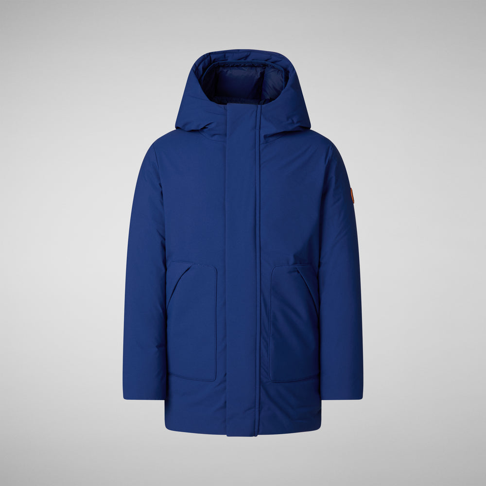 Save the duck PARKA CON CAPPUCCIO BAMBINO ALBI ECLIPSE BLU