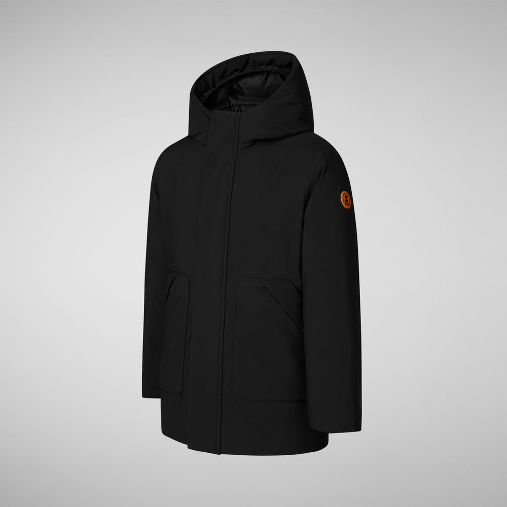 Save The Duck PARKA CON CAPPUCCIO BAMBINO ALBI NERO
