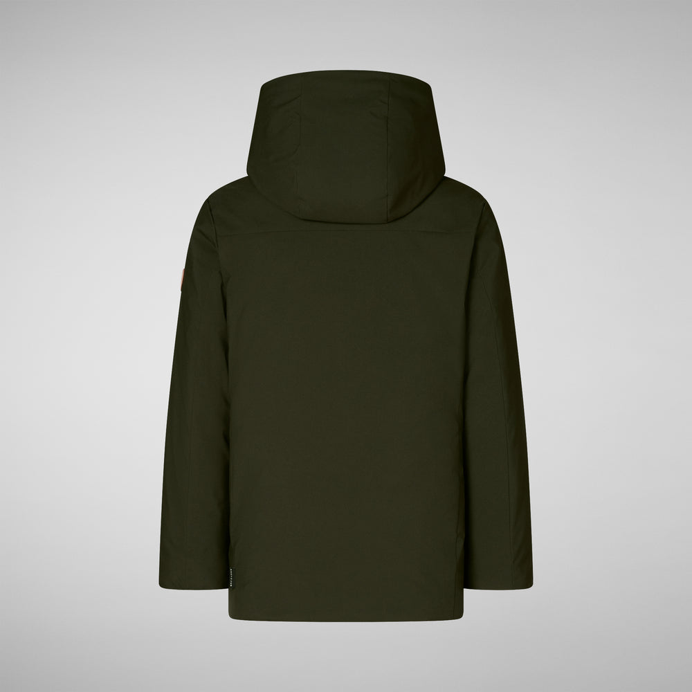 Save The Duck PARKA CON CAPPUCCIO BAMBINO ALBI VERDE
