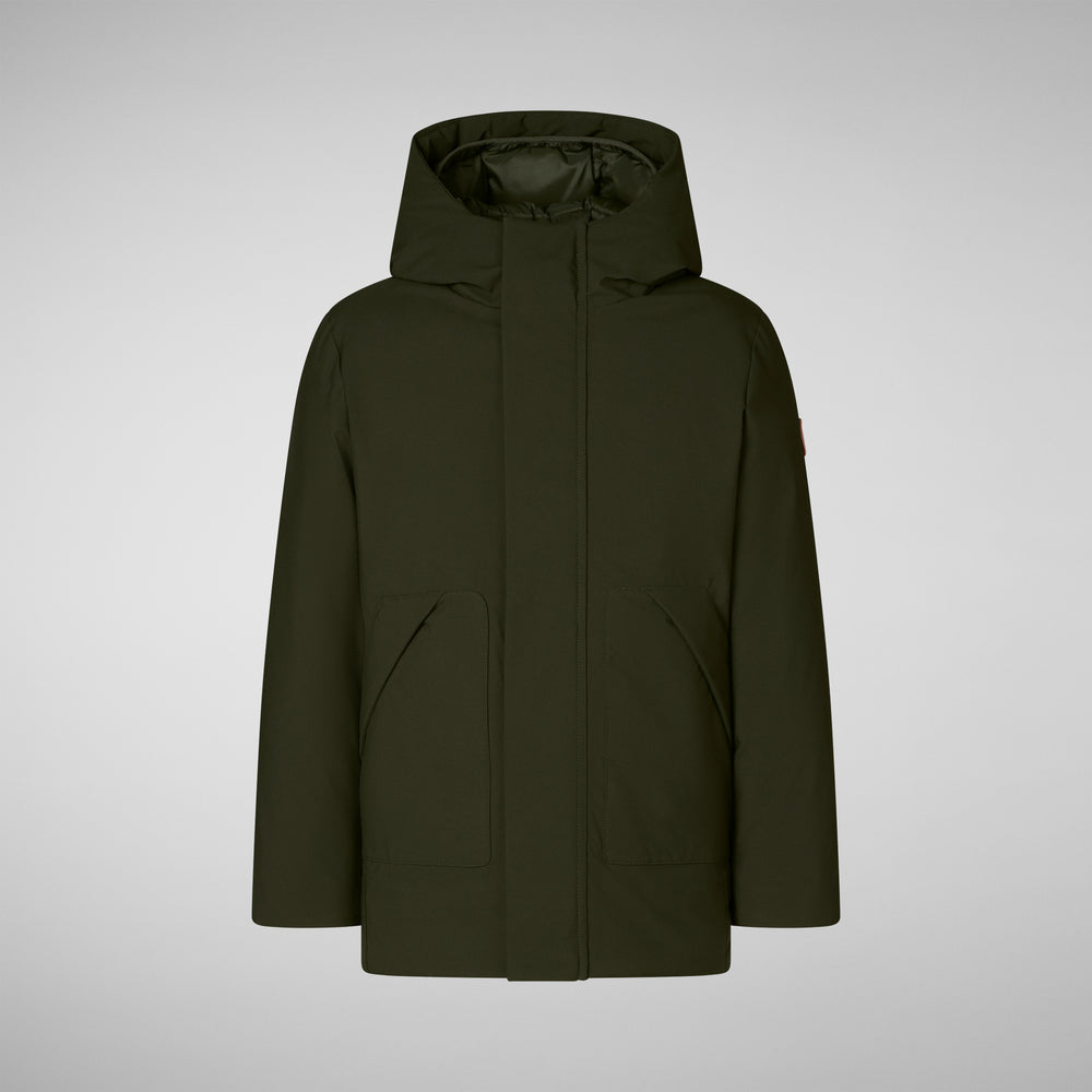 Save the duck PARKA CON CAPPUCCIO BAMBINO ALBI VERDE