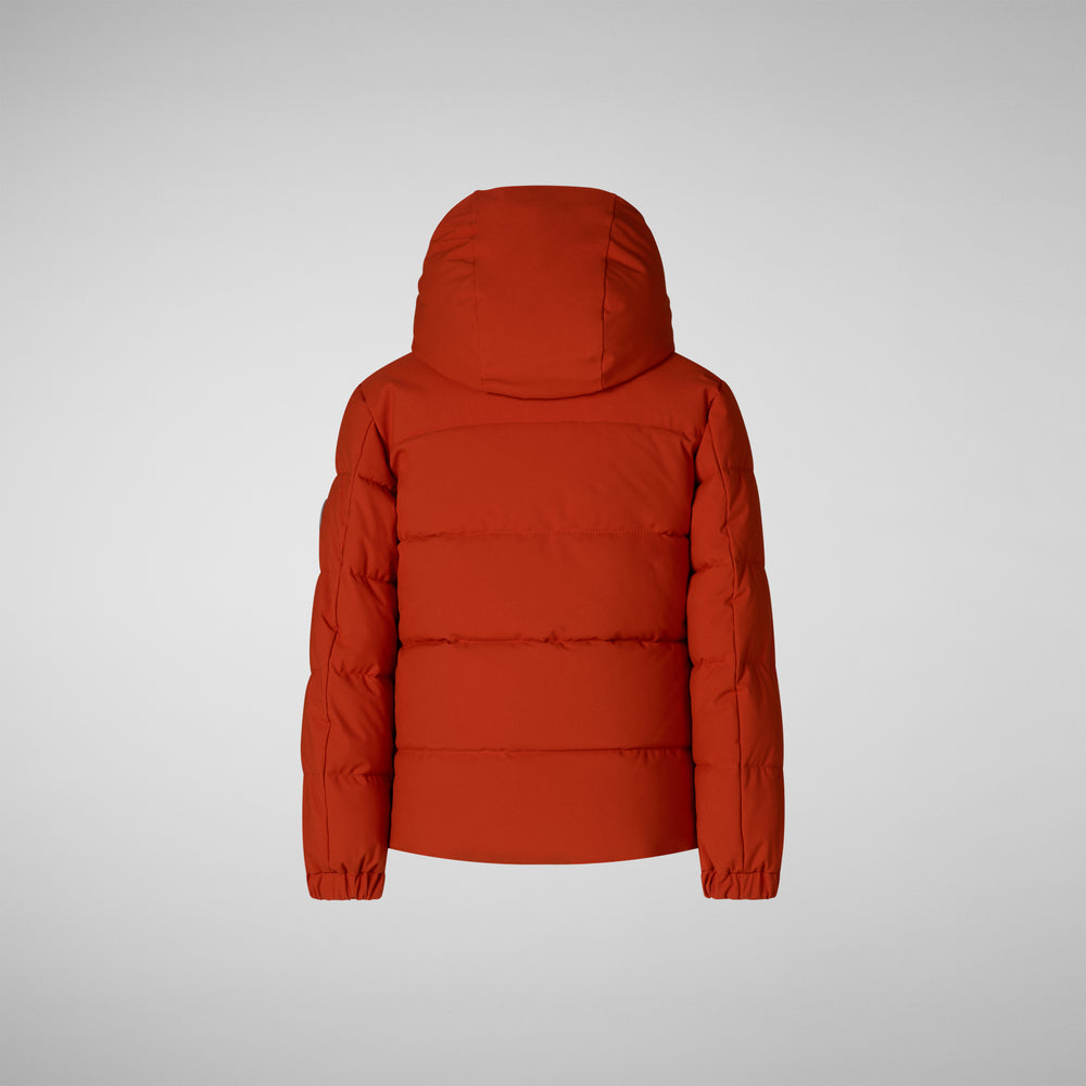 Save The Duck PARKA CON CAPPUCCIO BAMBINO KLAUS ARANCIONE
