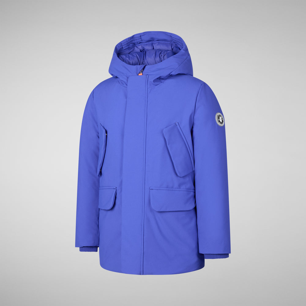 Save The Duck PARKA CON CAPPUCCIO THEO BLU GENZIANA