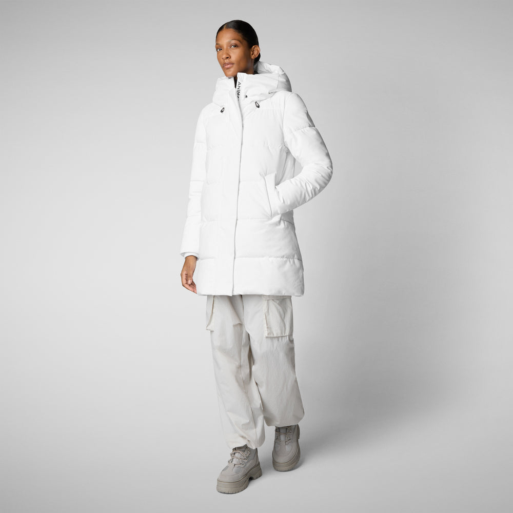 Save the duck PARKA DONNA CON CAPPUCCIO BETHANY WHITE