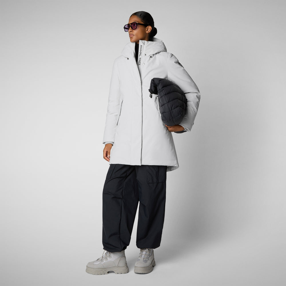Save The Duck PARKA DONNA CON CAPPUCCIO NELLIE GRIGIO NEBBIA