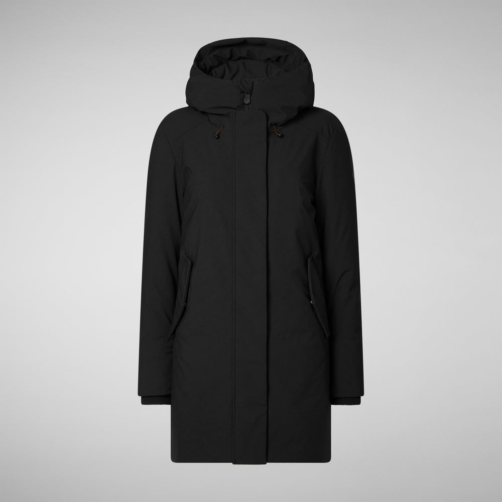 Save The Duck PARKA DONNA CON CAPPUCCIO NELLIE NERO