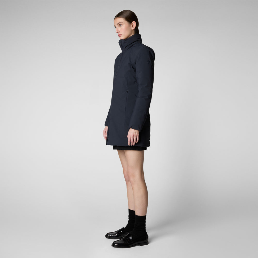 Save The Duck PARKA DONNA CON CAPPUCCIO RACHEL BLU NERO