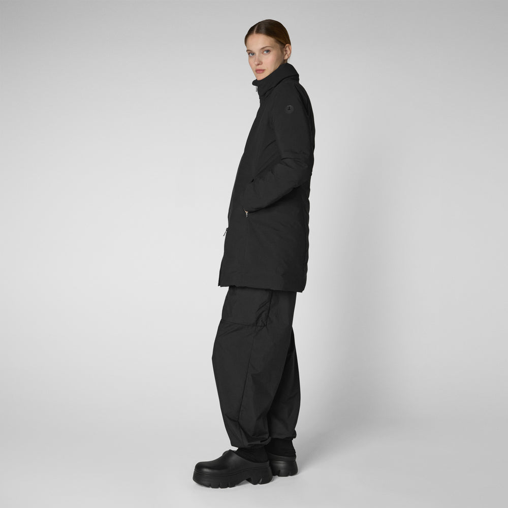 Save The Duck PARKA DONNA CON CAPPUCCIO RACHEL NERO