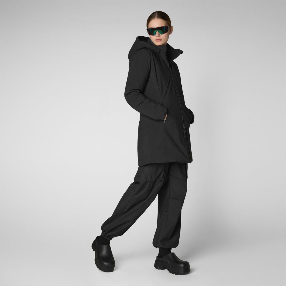 Save The Duck PARKA DONNA CON CAPPUCCIO RACHEL NERO