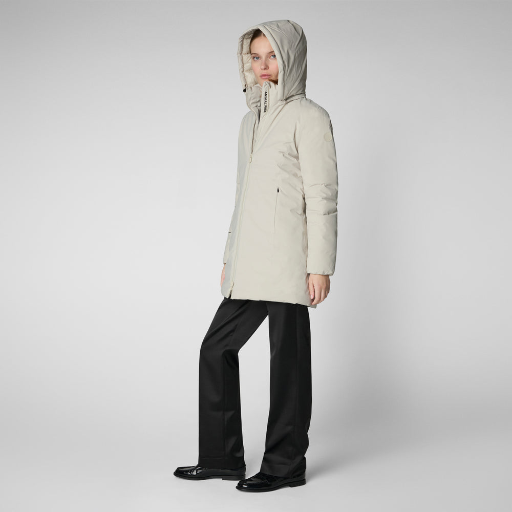 Save The Duck PARKA DONNA CON CAPPUCCIO RACHEL RAINY BEIGE