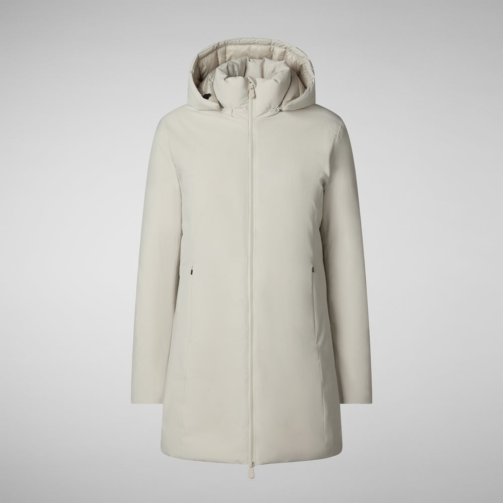 Save The Duck PARKA DONNA CON CAPPUCCIO RACHEL RAINY BEIGE