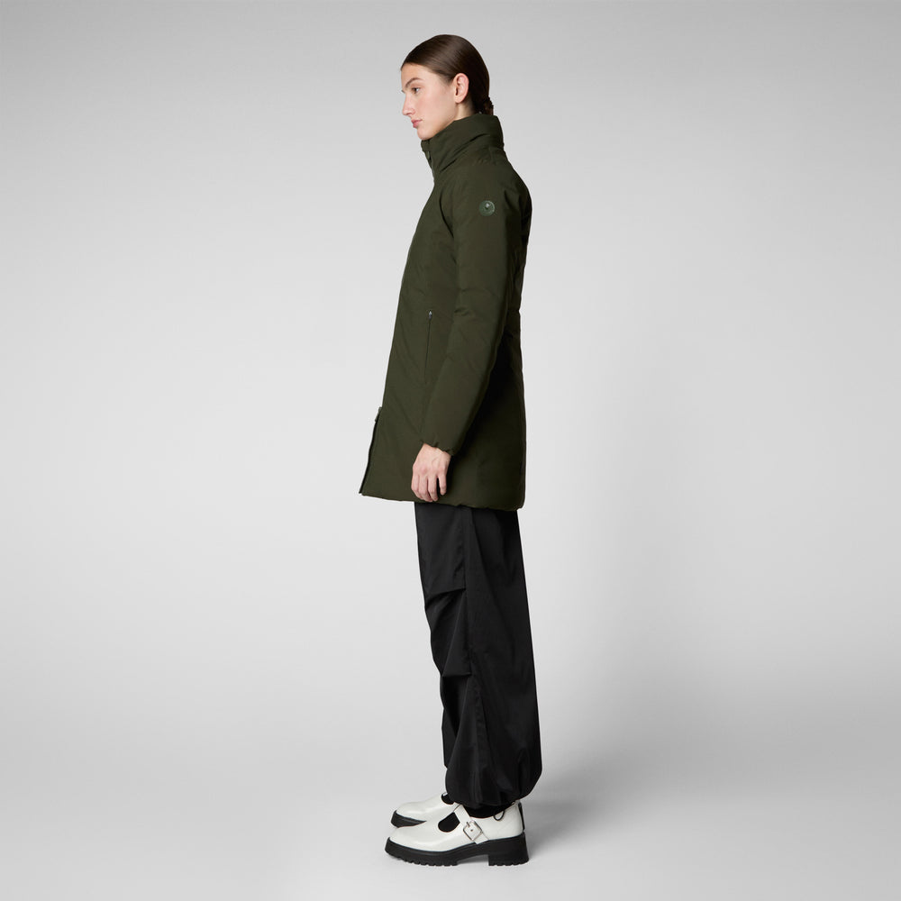 Save The Duck PARKA DONNA CON CAPPUCCIO RACHEL VERDE TERRA