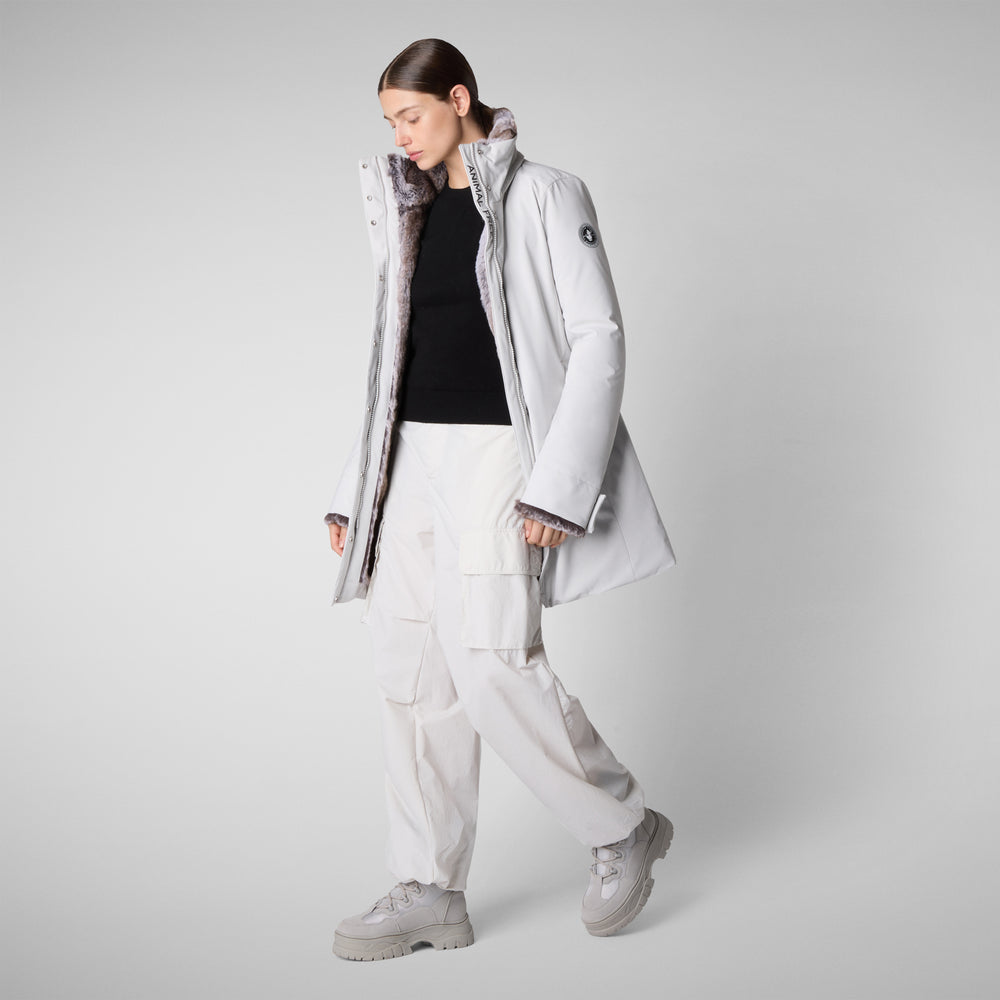 Save The Duck PARKA DONNA CON CAPPUCCIO SAMANTAH GRIGIO NEBBIA