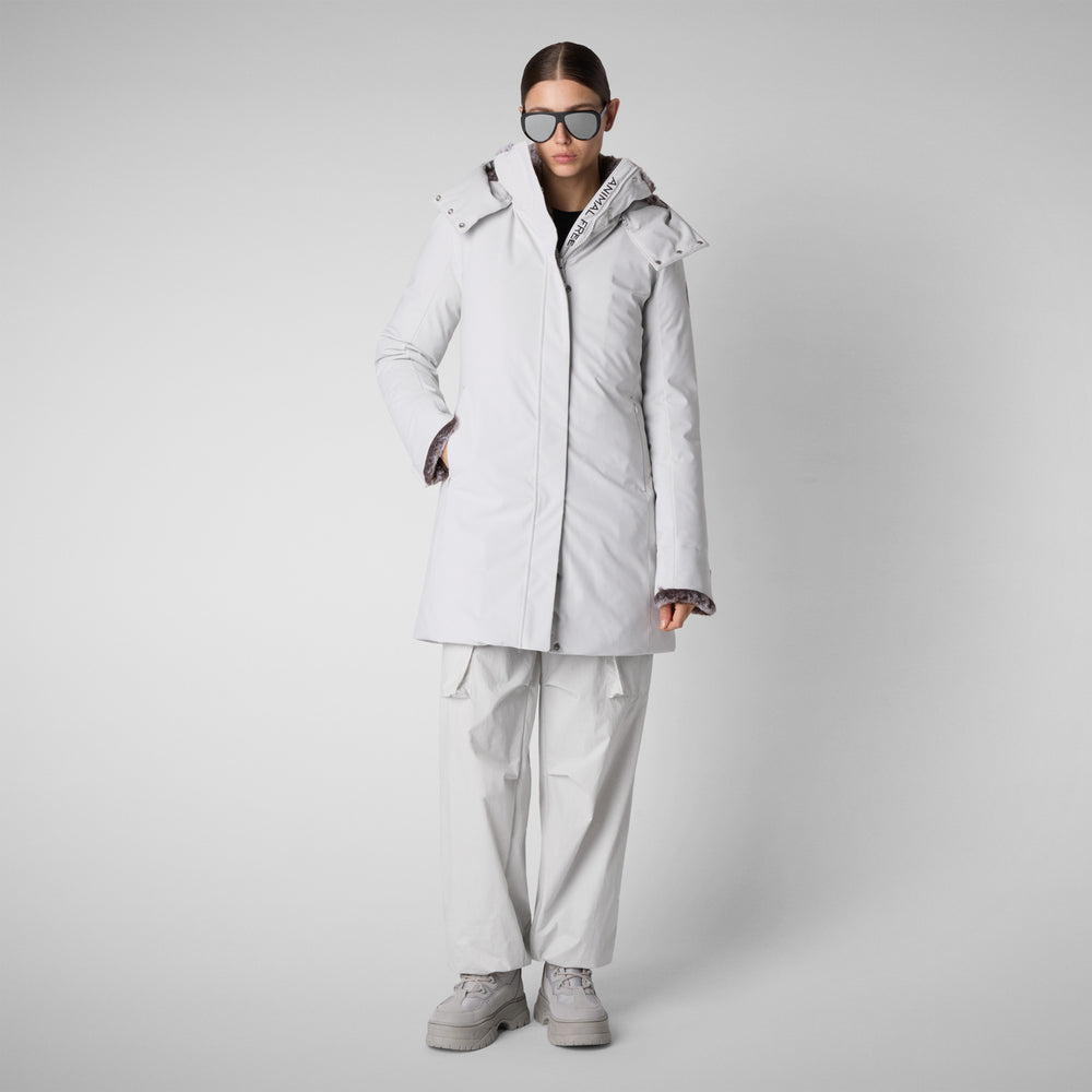 Save The Duck PARKA DONNA CON CAPPUCCIO SAMANTAH GRIGIO NEBBIA