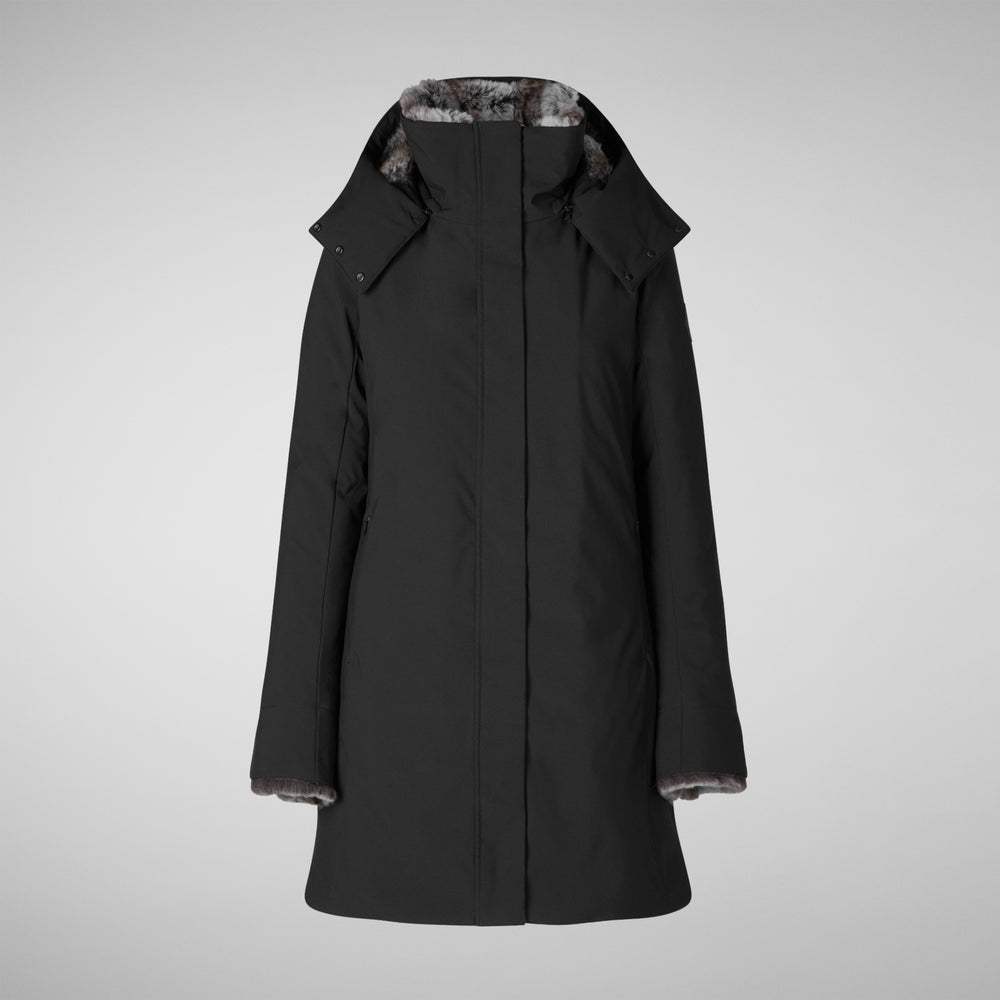 Save The Duck PARKA DONNA CON CAPPUCCIO SAMANTAH NERO