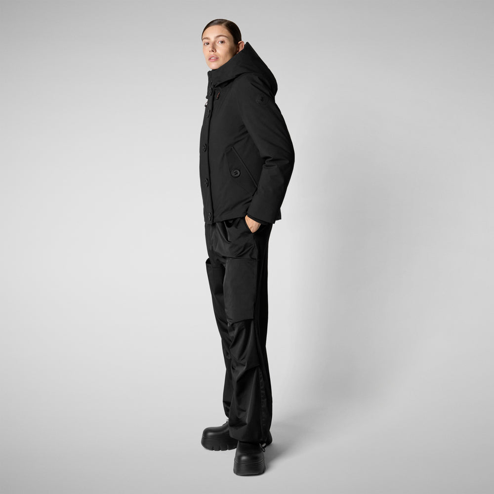Save The Duck PARKA DONNA CON CAPPUCCIO SHANON NERO