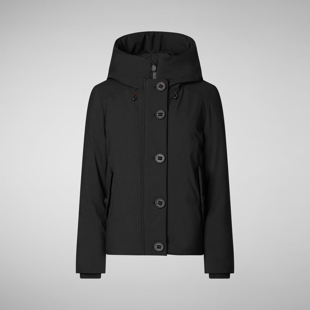 Save The Duck PARKA DONNA CON CAPPUCCIO SHANON NERO