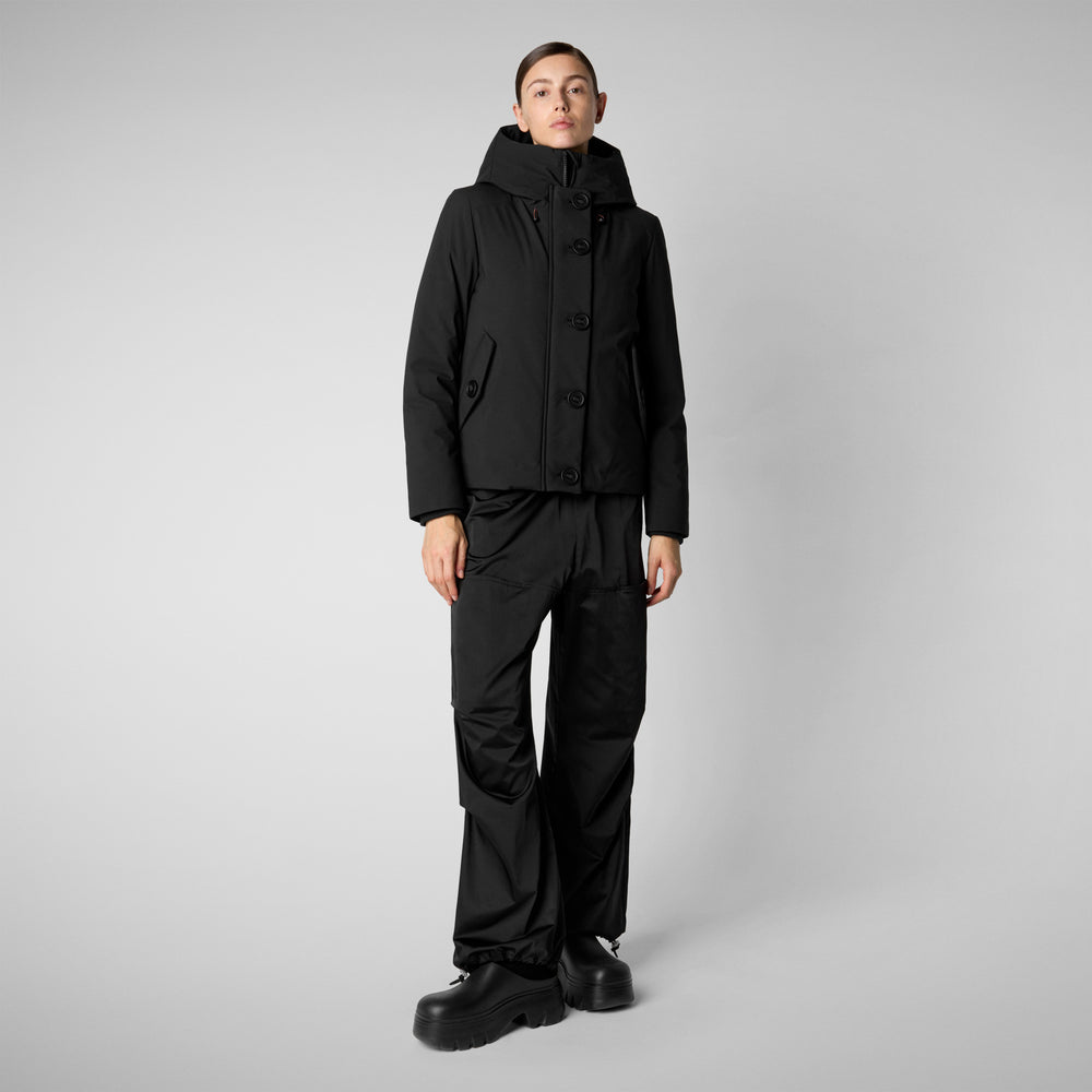 Save the duck PARKA DONNA CON CAPPUCCIO SHANON NERO