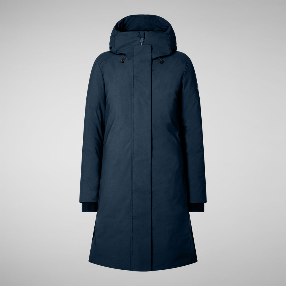 Save The Duck PARKA DONNA CON CAPPUCCIO SIENNA BLU NERO