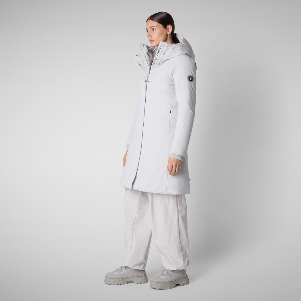 Save The Duck PARKA DONNA CON CAPPUCCIO SIENNA GRIGIO NEBBIA