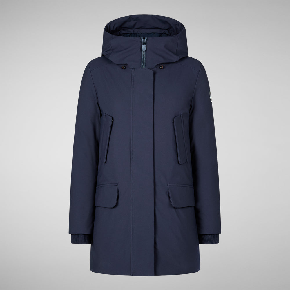 Save The Duck PARKA DONNA CON CAPPUCCIO SOLEIL BLU NAVY
