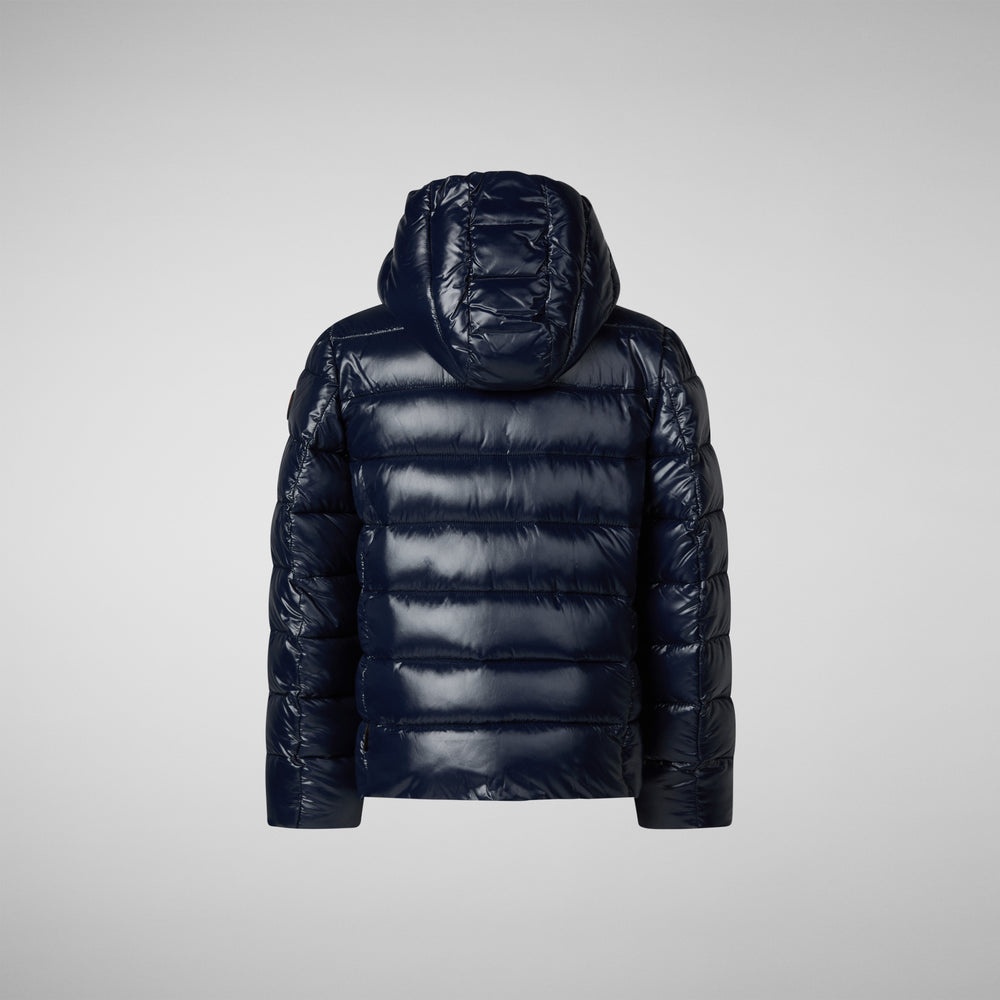 Save The Duck PIUMINO ANIMAL FREE BAMBINA EVADINE BLU NERO