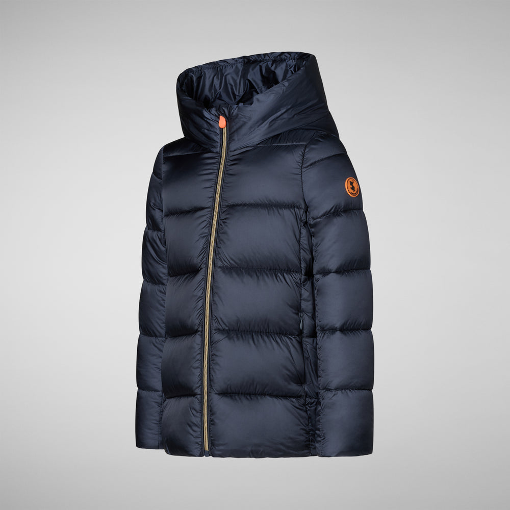 Save The Duck PIUMINO ANIMAL FREE BAMBINA GRACIE BLU NERO