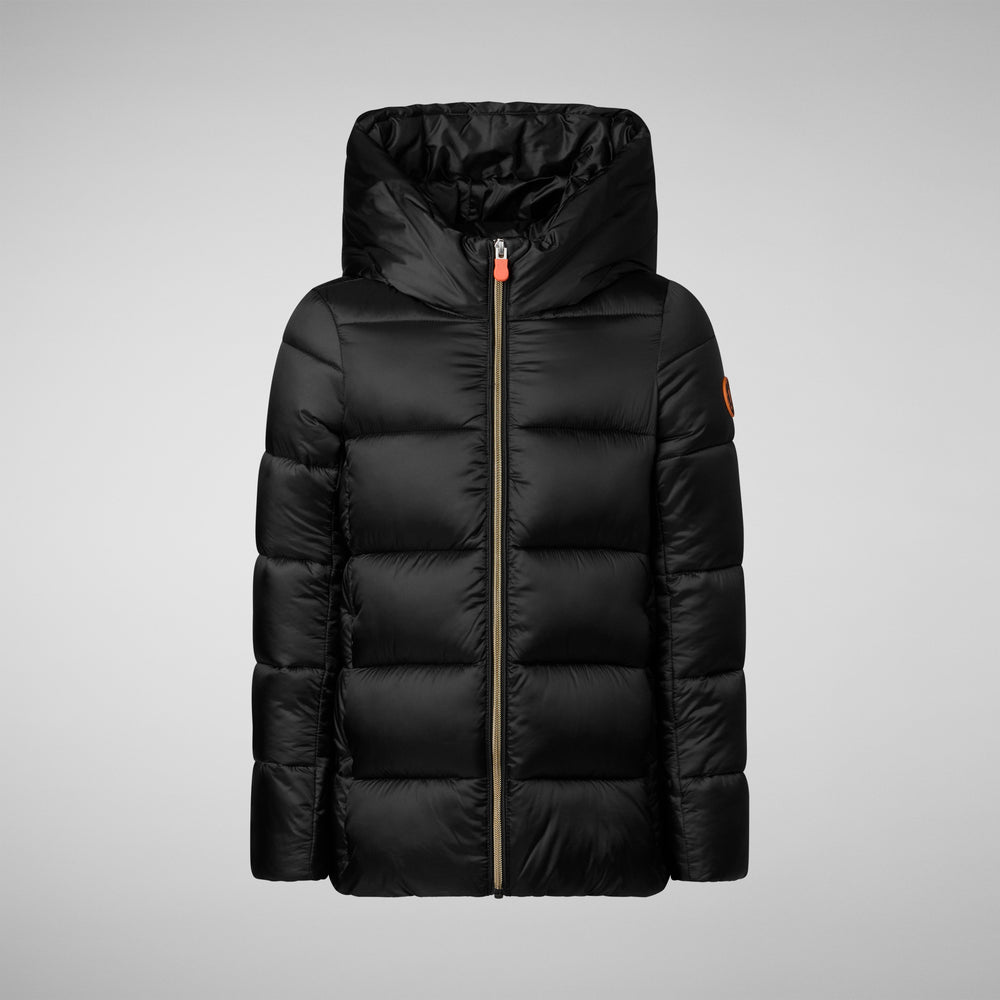 Save the duck PIUMINO ANIMAL FREE BAMBINA GRACIE NERO