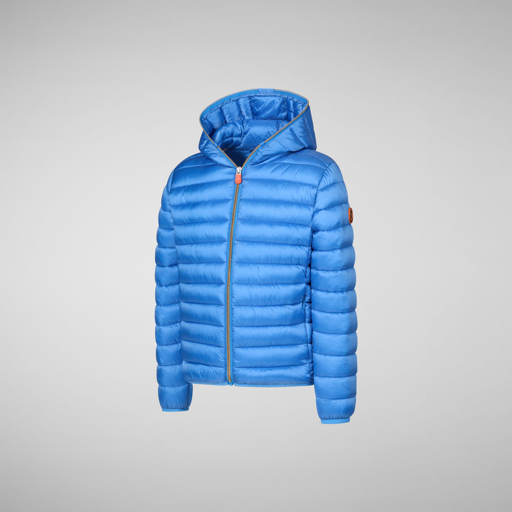 Save The Duck PIUMINO ANIMAL FREE BAMBINA IRIS BLU CERULEO