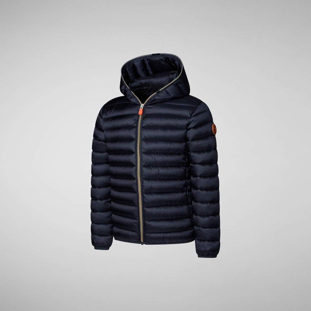 Save The Duck PIUMINO ANIMAL FREE BAMBINA IRIS BLU NERO