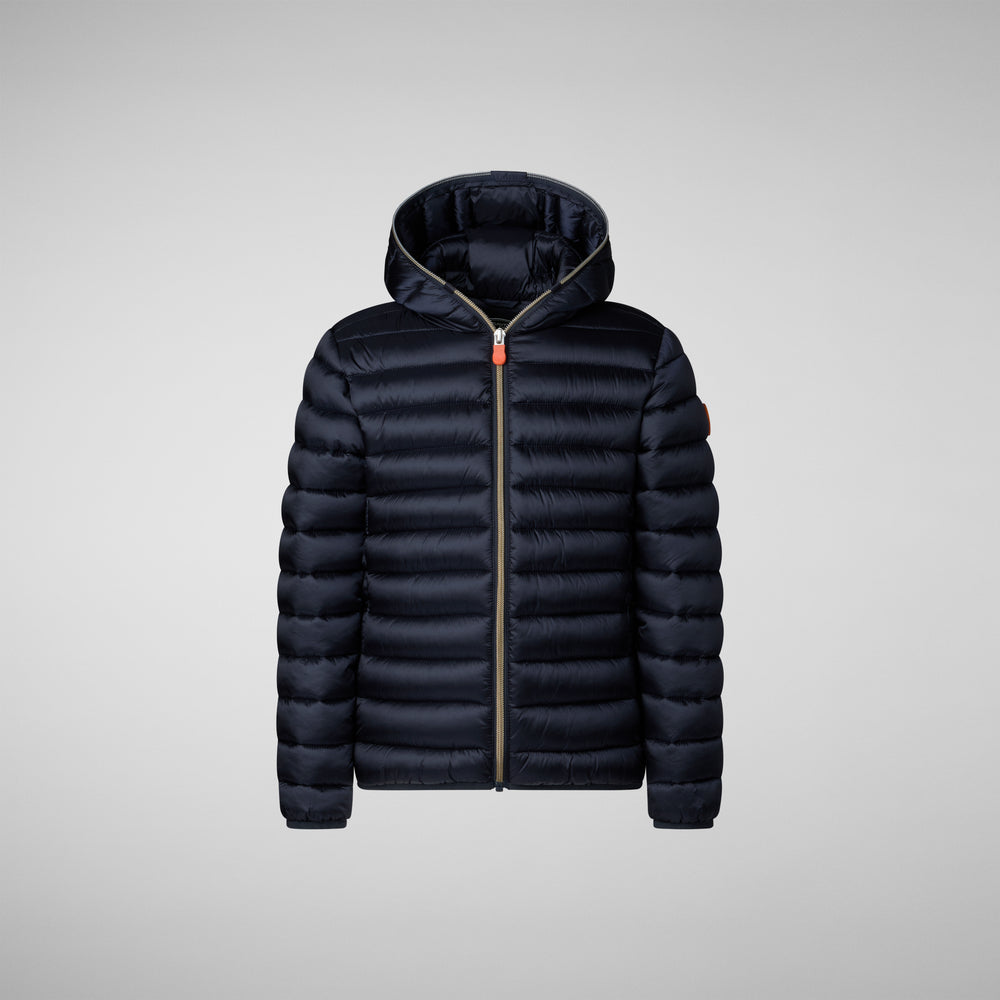 Save the duck PIUMINO ANIMAL FREE BAMBINA IRIS BLU NERO