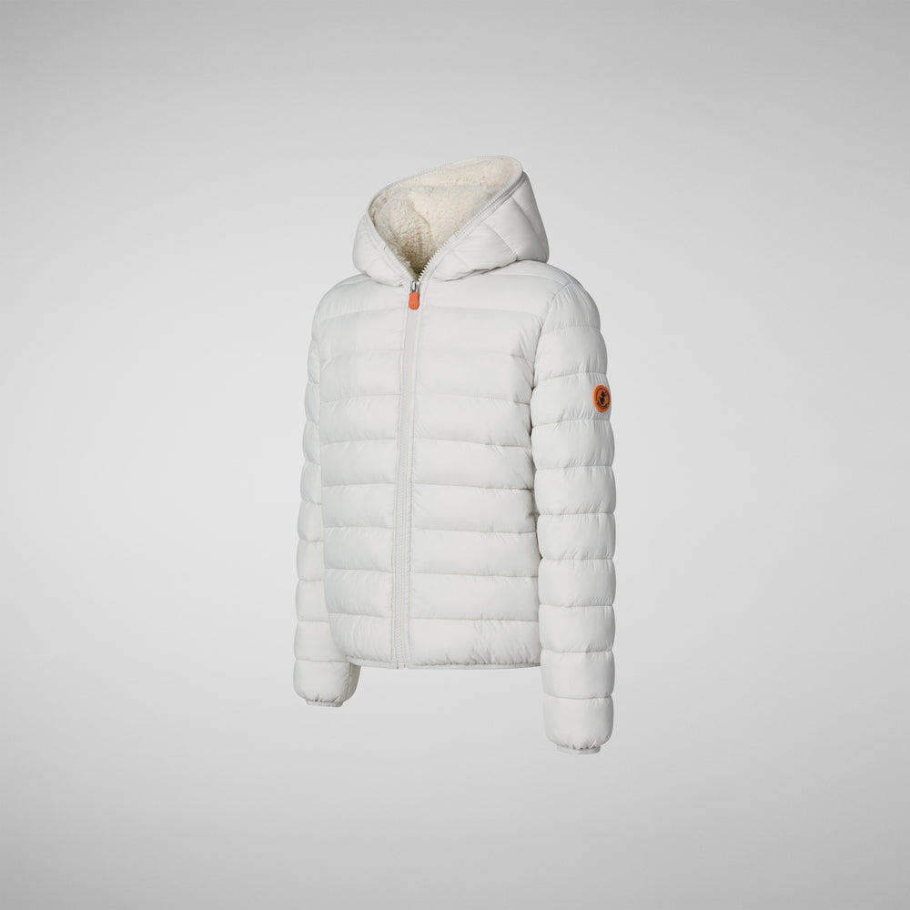 Save The Duck PIUMINO ANIMAL FREE BAMBINA LECI GRIGIO NEBBIA