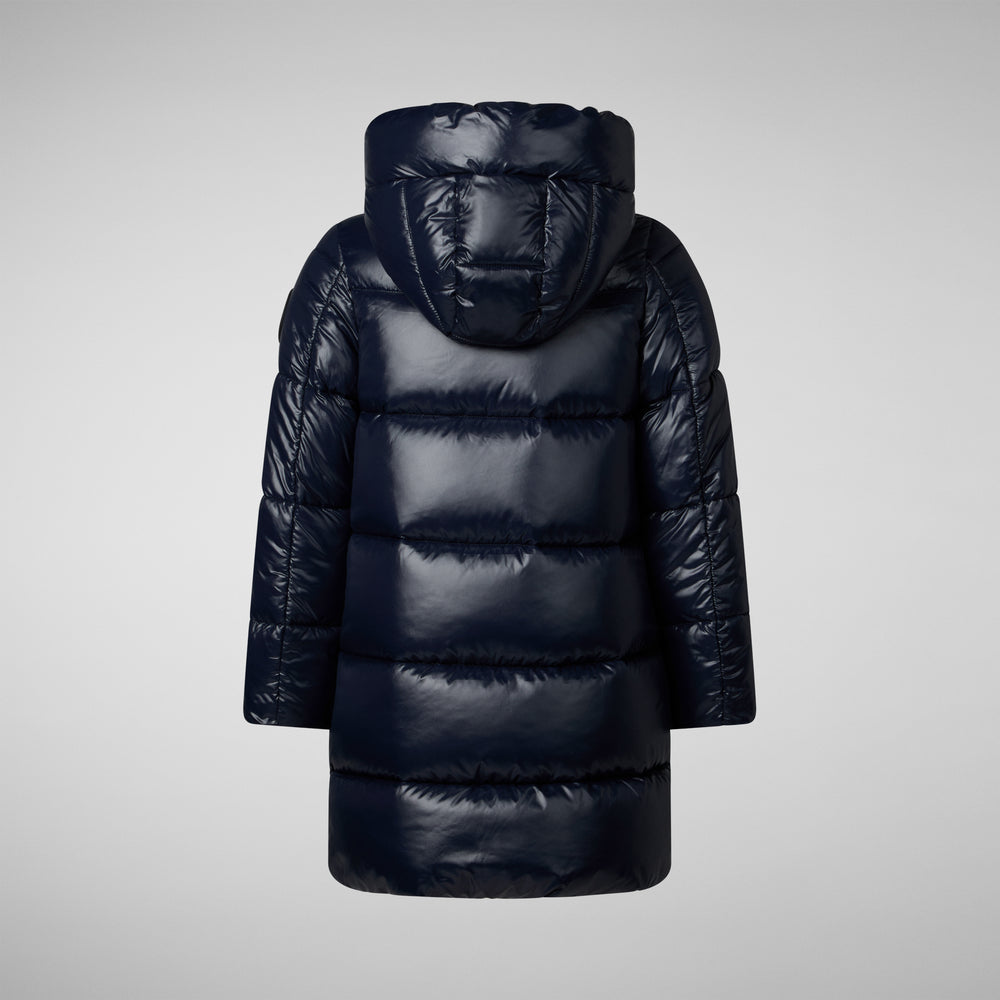 Save The Duck PIUMINO ANIMAL FREE BAMBINA MILLIE BLU NERO