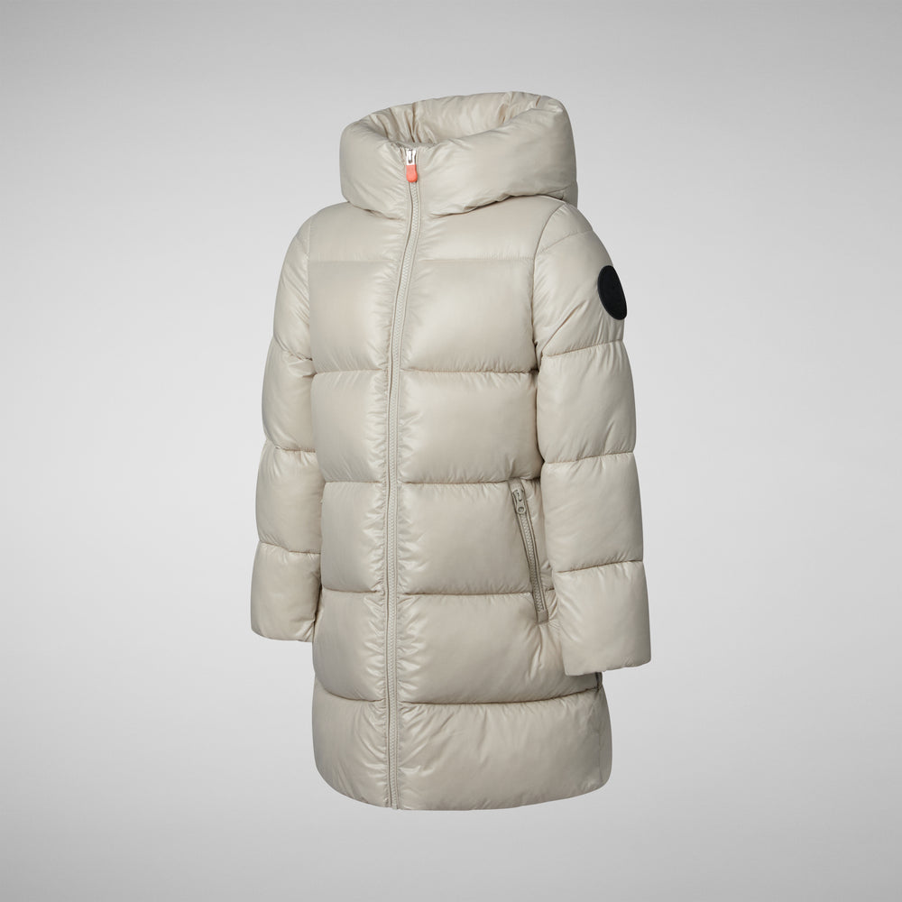 Save The Duck PIUMINO ANIMAL FREE BAMBINA MILLIE RAINY BEIGE