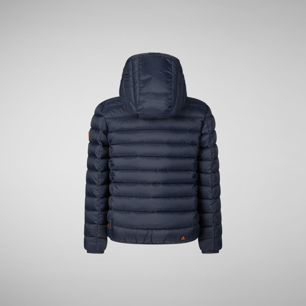 Save The Duck PIUMINO ANIMAL FREE BAMBINO BLU FINNEGAN BLU NERO