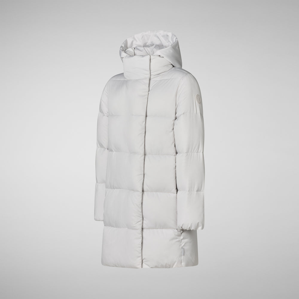 Save The Duck PIUMINO ANIMAL FREE CON CAPPUCCIO BAMBINA DOROTHEA GRIGIO NEBBIA