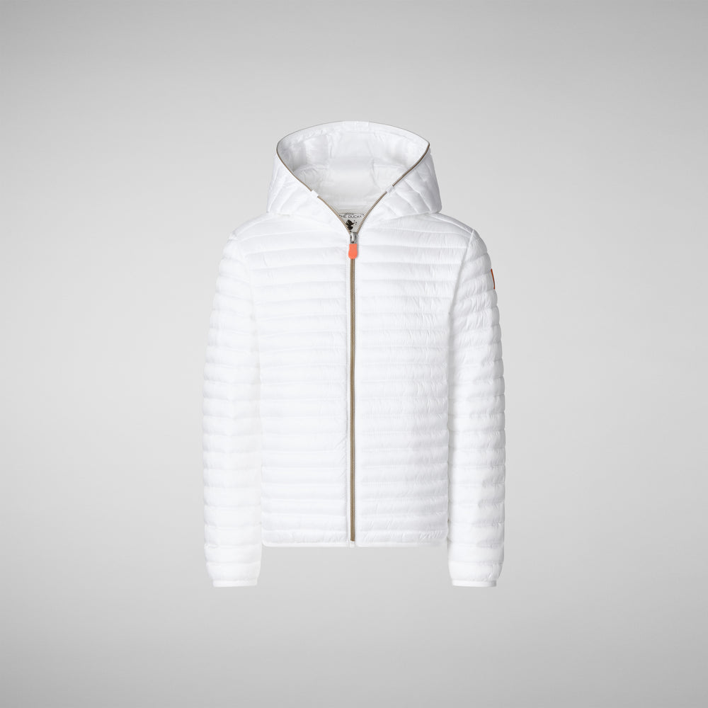 Save the duck PIUMINO ANIMAL FREE CON CAPPUCCIO BAMBINA ROSY bianco Save the duck PIUMINO ANIMAL FREE CON CAPPUCCIO BAMBINA ROSY bianco