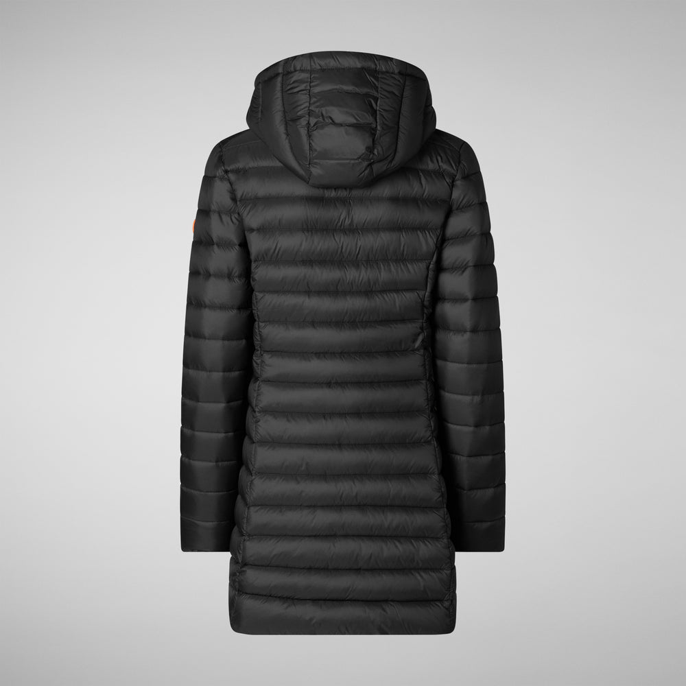 Save The Duck PIUMINO ANIMAL FREE CON CAPPUCCIO DONNA CAROL NERO