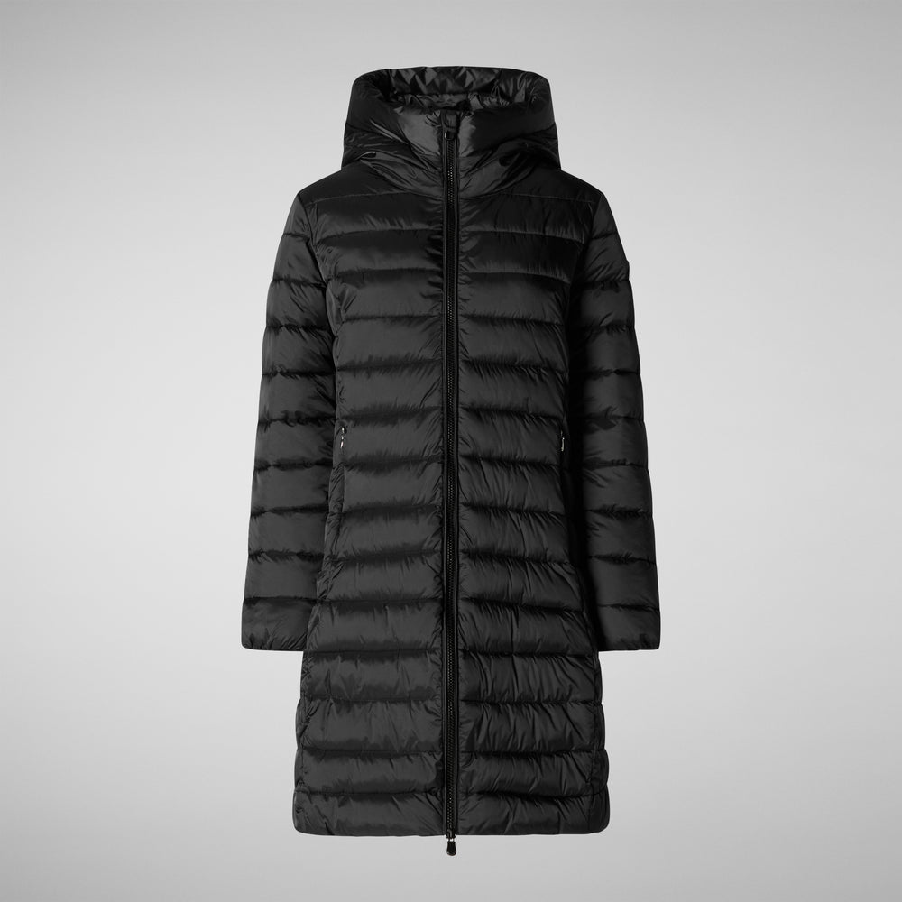 Save The Duck PIUMINO ANIMAL FREE CON CAPPUCCIO DONNA SAFFRON BIANCO