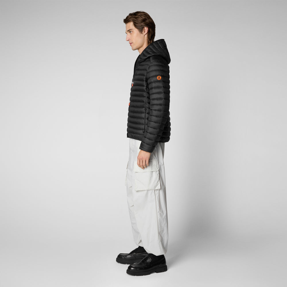 Save The Duck Piumino Animal Free Con Cappuccio Uomo Donald Nero